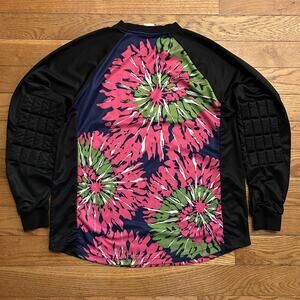 Vintage Reusch Goalkeeper Goalie Fireworks Padded Soccer Jersey Medium